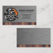 Work Truck Transport | Steel | Wood Visitekaartje (Voorkant / Achterkant)
