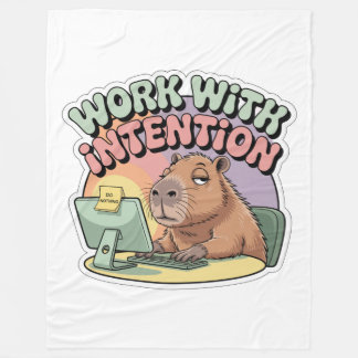 Work With Intention Fleece Deken