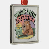 Work With Intention Metalen Ornament (Rechts)