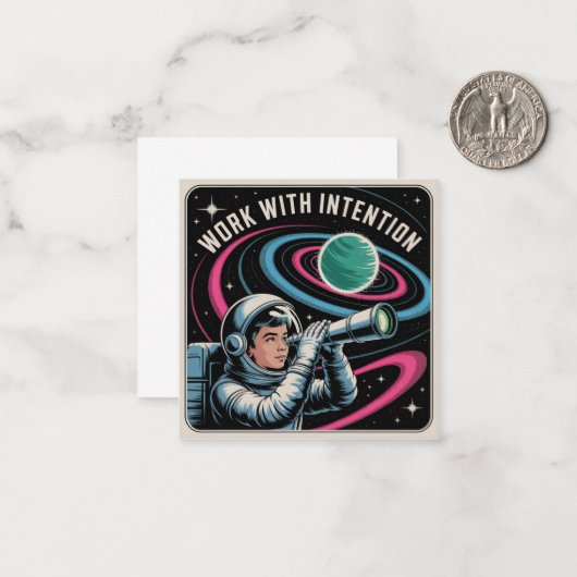 Work With Intention Notitiekaartje (Voorkant / Achterkant in situ)
