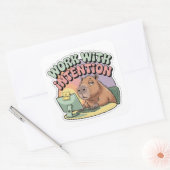 Work With Intention Vierkante Sticker (Envelop)