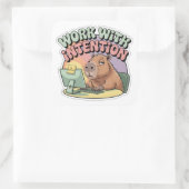 Work With Intention Vierkante Sticker (Tas)