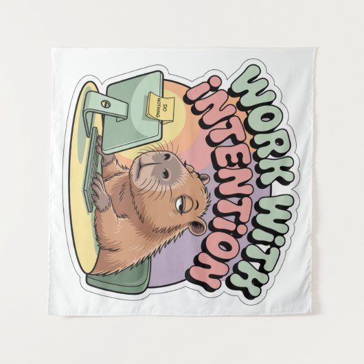 Work With Intention Wandkleed (Voorkant (horizontaal))