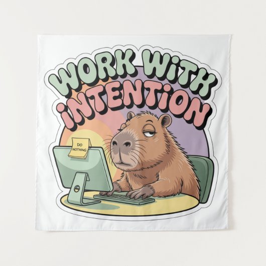 Work With Intention Wandkleed (Voorkant)