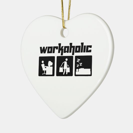 Workaholic Keramisch Ornament (Links)