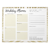 Workday Planner (gouden dierlijke afdruk) Notitieblok (Voorkant)