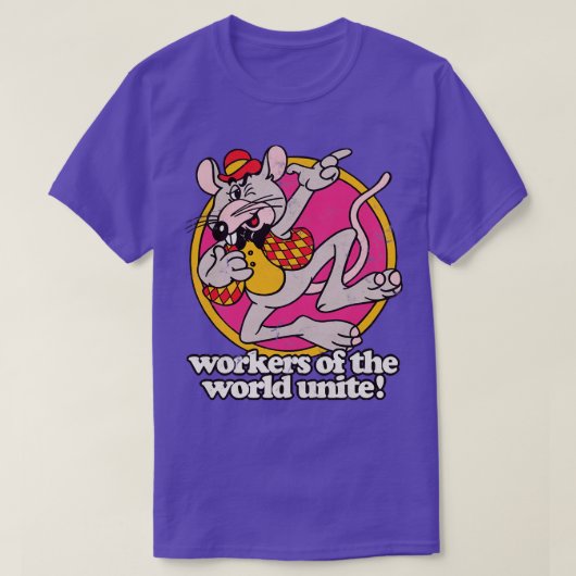 Workers of the World verenigen marxistisch meme on T-shirt (Design voorkant)
