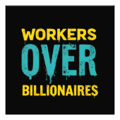 Workers Over Billionaires: Power to the People HD Foto Afdruk (Voorkant)