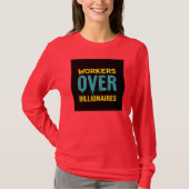Workers Over Billionaires: Power to the People HD T-shirt (Voorkant)