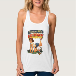 Workin Glutes -Funny Retro Gym Pin-Up- Activewear Tanktop