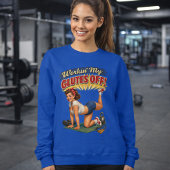 Workin Glutes -Funny Retro Gym Pin-Up- Activewear Trui