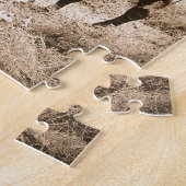 Working Amish Horses Sepia Legpuzzel (Zijkant)