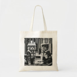 working cats-1-BW Tote Bag
