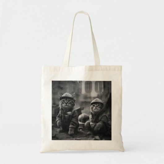 working cats-2-BW Tote Bag (Voorkant)