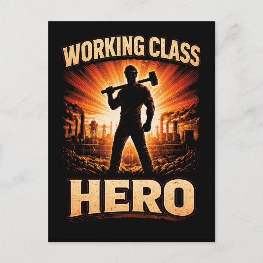 Working Class Hero Briefkaart (Voorkant)