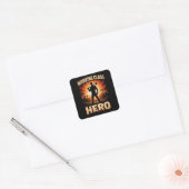 Working Class Hero Vierkante Sticker (Envelop)