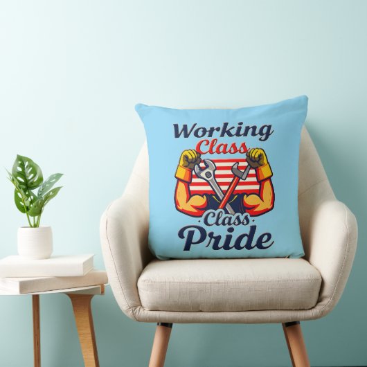 Working Class Pride Strong Arms Design Kussen (Stoel)