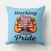 Working Class Pride Strong Arms Design Kussen (Voorkant)