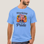 Working Class Pride Strong Arms Design T-shirt (Voorkant)