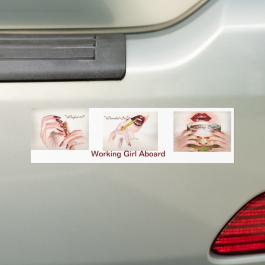 "Working Girl"-Bumpersticker Bumpersticker (Op auto)