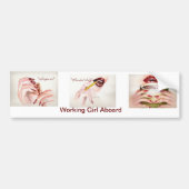 "Working Girl"-Bumpersticker Bumpersticker (Voorkant)