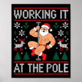 Working It At The Le Funny Santa Dancing Ugly Chri Poster (Voorkant)