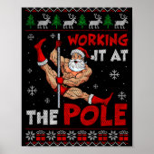Working It At The Le Funny Santa Dancing Ugly Chri Poster (Voorkant)