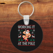 Working It At The Le Funny Santa Dancing Ugly Chri Sleutelhanger (Voorkant)