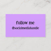 Working Lady Visitekaartje (Achterkant)