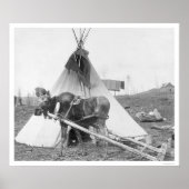 Working Moose Teepee 1916 Poster (Voorkant)