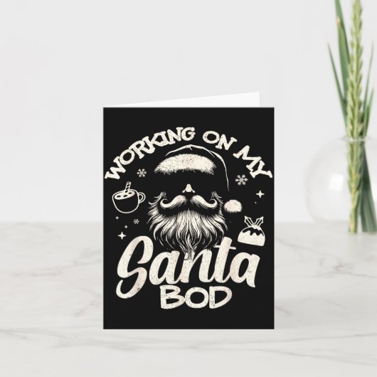 Working On My Santa Bod - Christmas Future Dad  Kaart (Voorkant)