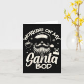 Working On My Santa Bod - Christmas Future Dad  Kaart (Gele Bloem)