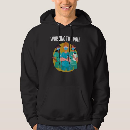 Working The Pole  ER Nurse Life Emergency Room Nur Hoodie (Voorkant)