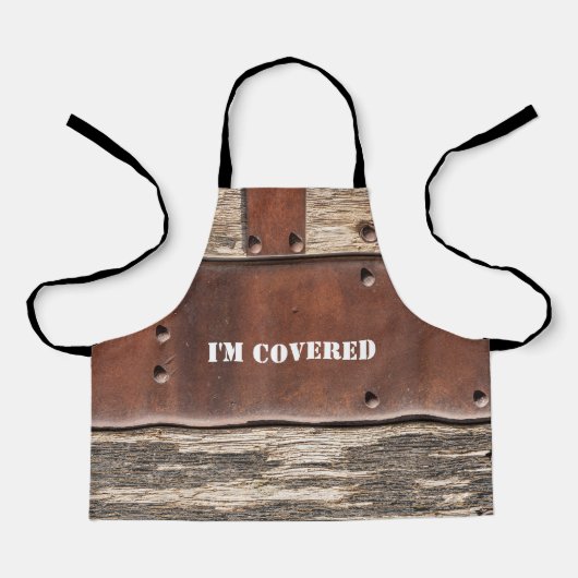 Workman's Iron Wood Ik ben overdekt man Schort (Voorkant)