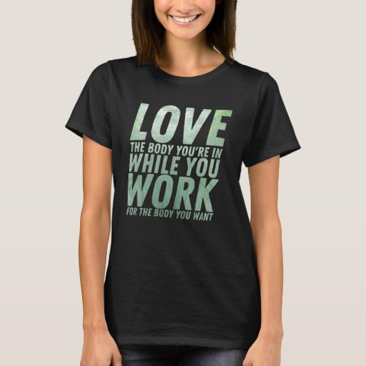Workou Motivational & Inspirational Quote T-shirt (Voorkant)