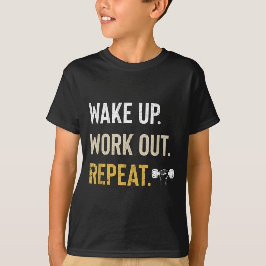 Workou Wake Up Insrational And Motivational Gym Gi T-shirt (Voorkant)