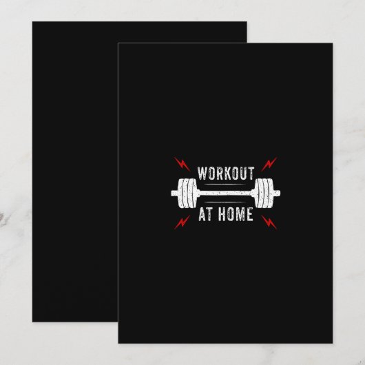 workout at home kaart (Voorkant / Achterkant)