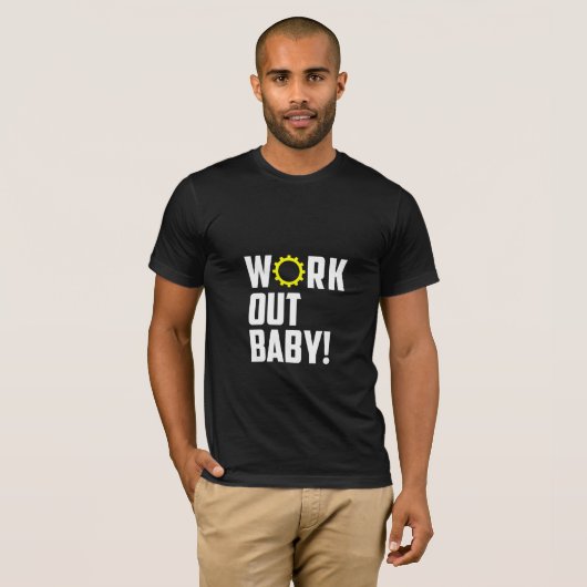 Workout Baby! - Gym T-shirt (Voorkant volledig)