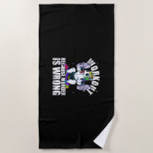 Workout Because Murder is Wrong Unicorn Tank Top Strandlaken (Voorkant)