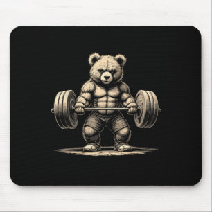 Workout Beer Deadlifter Funny Gym T-shirt Lifting  Muismat