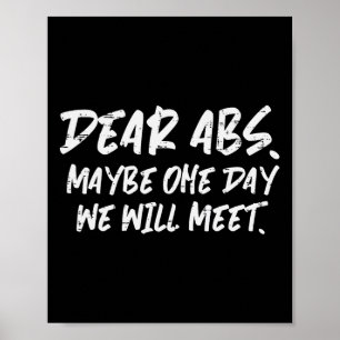 Workout Beste Abs Grappig Gym Oefening Fitness Quo Poster