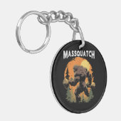 Workout Bigfoot Massquatch Grappig Sleutelhanger (Voorkant Links)