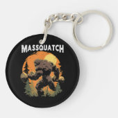 Workout Bigfoot Massquatch Grappig Sleutelhanger (Achterkant)