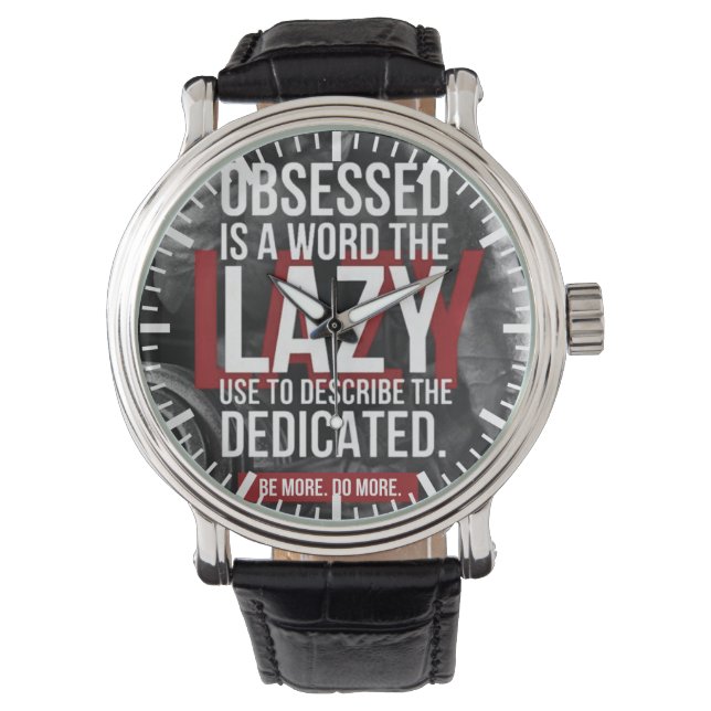 Workout "Body building" Gym Motivatie Horloge (Voorkant)