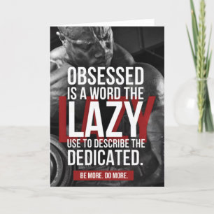 Workout "Body building" Gym Motivatie Kaart