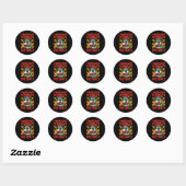 Workout Burn Off Crazy Possum Ronde Sticker (Vel)