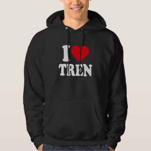 workout citaat Ik hou van Tren ontwerp bodybuilder Hoodie