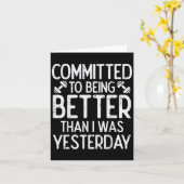 Workout Committed To Being Better Gym Motivation W Kaart (Gele Bloem)
