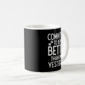 Workout Committed To Being Better Gym Motivation W Koffiemok (Voorkant rechts)