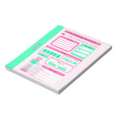 Workout Dagelijkse Schema maaltijd en gewicht trac Notitieblok (Linkerzijde)